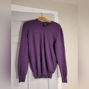 Jos A Bank purple merino wool sweater size medium